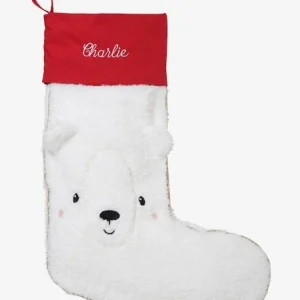 haute qualité Chaussette De Noël Ours En Bouclette Personnalisable Blanc – Vertbaudet 12