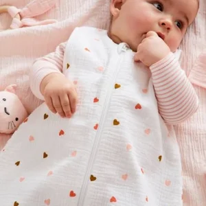 Gigoteuse Spécial été En Gaze De Coton PETITS COEURS Personnalisable écru / Coeur – Vertbaudet soldes magasin 14
