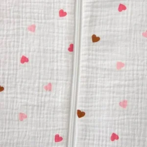 Gigoteuse Spécial été En Gaze De Coton PETITS COEURS Personnalisable écru / Coeur – Vertbaudet soldes magasin 18