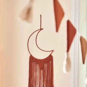Grand Attrape-rêves Lune En Macramé Terracotta – Vertbaudet magasins pour 13