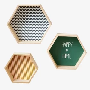 magasin paris Lot De 3 étagères Hexagones Enfant Bois/multicolore – Vertbaudet 10
