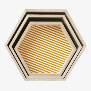 magasin paris Lot De 3 étagères Hexagones Enfant Bois/multicolore – Vertbaudet 12