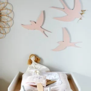 Lot De 3 Hirondelles Murales Rose Clair Uni – Vertbaudet solde en ligne 16