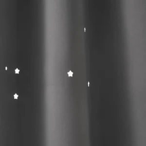 achetez Rideau à œillets Occultant Et Motifs Perforés Gris Foncé / étoiles – Vertbaudet 12