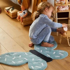 Tapis En éponge Papillon Bleu/blanc – Vertbaudet économies garanties 18