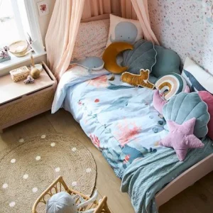 Tapis Jute à Pois Dorés Beige Clair Uni Avec Decor – Vertbaudet excellent qulity 8