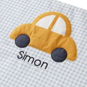 Tapis Photo Bébé Personnalisable En Gaze De Coton EN VOITURE SIMON ! Bleu – Vertbaudet boutique 14